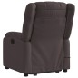vidaXL Sillón masaje eléctrico reclinable elevable tela marrón oscuro vidaXL Sillón masaje eléctrico reclinable elevable tela marrón oscuro