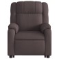 vidaXL Sillón masaje eléctrico reclinable elevable tela marrón oscuro vidaXL Sillón masaje eléctrico reclinable elevable tela marrón oscuro