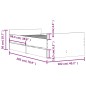 vidaXL Estructura de cama con cajones gris Sonoma 100x200 cm vidaXL Estructura de cama con cajones gris Sonoma 100x200 cm