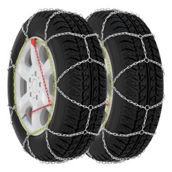 vidaXL Cadenas de nieve para ruedas de coche 2 unidades 9 mm KN80 