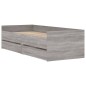 vidaXL Estructura de cama con cajones gris Sonoma 90x200 cm vidaXL Estructura de cama con cajones gris Sonoma 90x200 cm
