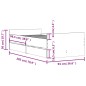 vidaXL Estructura de cama con cajones gris Sonoma 90x200 cm vidaXL Estructura de cama con cajones gris Sonoma 90x200 cm