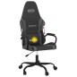 vidaXL Silla gaming de masaje cuero sintético negro y gris vidaXL Silla gaming de masaje cuero sintético negro y gris