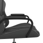 vidaXL Silla gaming de masaje cuero sintético negro y gris vidaXL Silla gaming de masaje cuero sintético negro y gris