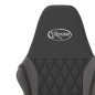 vidaXL Silla gaming de masaje cuero sintético negro y gris vidaXL Silla gaming de masaje cuero sintético negro y gris