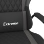 vidaXL Silla gaming de masaje cuero sintético negro y gris vidaXL Silla gaming de masaje cuero sintético negro y gris