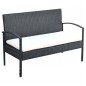 vidaXL Set muebles de jardín 4 piezas y cojines ratán sintético negro vidaXL Set muebles de jardín 4 piezas y cojines ratán sintético negro