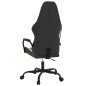vidaXL Silla gaming de masaje cuero sintético negro y dorado