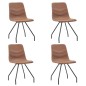 vidaXL Sillas de comedor 4 unidades cuero sintético marrón vidaXL Sillas de comedor 4 unidades cuero sintético marrón