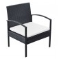 vidaXL Set muebles de jardín 4 piezas y cojines ratán sintético negro vidaXL Set muebles de jardín 4 piezas y cojines ratán sintético negro