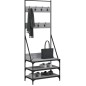 vidaXL Perchero con zapatero gris Sonoma 70x40x184 cm vidaXL Perchero con zapatero gris Sonoma 70x40x184 cm
