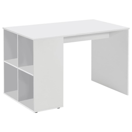 FMD Escritorio con estantes laterales blanco 117x72,9x73,5 cm 