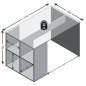 FMD Escritorio con estantes laterales blanco 117x72,9x73,5 cm FMD Escritorio con estantes laterales blanco 117x72,9x73,5 cm