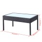 vidaXL Set muebles de jardín 4 piezas y cojines ratán sintético negro vidaXL Set muebles de jardín 4 piezas y cojines ratán sintético negro