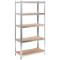 vidaXL Estantería resistente 5 niveles madera de ingeniería y acero vidaXL Estantería resistente 5 niveles madera de ingeniería y acero