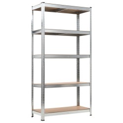 vidaXL Estantería resistente 5 niveles madera de ingeniería y acero