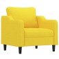 vidaXL Sillón de tela amarillo claro 60 cm vidaXL Sillón de tela amarillo claro 60 cm
