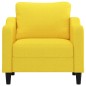 vidaXL Sillón de tela amarillo claro 60 cm vidaXL Sillón de tela amarillo claro 60 cm
