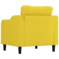 vidaXL Sillón de tela amarillo claro 60 cm vidaXL Sillón de tela amarillo claro 60 cm