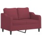 vidaXL Sofá de 2 plazas de tela rojo tinto 120 cm vidaXL Sofá de 2 plazas de tela rojo tinto 120 cm