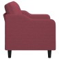 vidaXL Sofá de 2 plazas de tela rojo tinto 120 cm vidaXL Sofá de 2 plazas de tela rojo tinto 120 cm