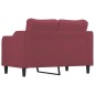 vidaXL Sofá de 2 plazas de tela rojo tinto 120 cm vidaXL Sofá de 2 plazas de tela rojo tinto 120 cm