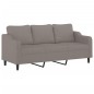 vidaXL Sofá de 3 plazas de tela gris taupe 180 cm