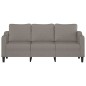 vidaXL Sofá de 3 plazas de tela gris taupe 180 cm