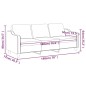 vidaXL Sofá de 3 plazas de tela gris taupe 180 cm