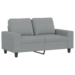 vidaXL Sofá de 2 plazas de tela gris claro 120 cm