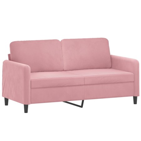 vidaXL Sofá de 2 plazas terciopelo rosa 140 cm