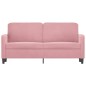 vidaXL Sofá de 2 plazas terciopelo rosa 140 cm