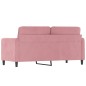 vidaXL Sofá de 2 plazas terciopelo rosa 140 cm