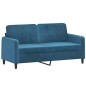 vidaXL Sofá de 2 plazas terciopelo azul 140 cm vidaXL Sofá de 2 plazas terciopelo azul 140 cm