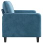 vidaXL Sofá de 2 plazas terciopelo azul 140 cm vidaXL Sofá de 2 plazas terciopelo azul 140 cm