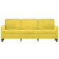 vidaXL Sofá de 3 plazas terciopelo amarillo 180 cm vidaXL Sofá de 3 plazas terciopelo amarillo 180 cm
