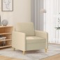 vidaXL Sillón de tela color crema 60 cm vidaXL Sillón de tela color crema 60 cm
