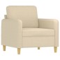 vidaXL Sillón de tela color crema 60 cm vidaXL Sillón de tela color crema 60 cm