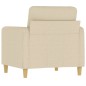 vidaXL Sillón de tela color crema 60 cm vidaXL Sillón de tela color crema 60 cm