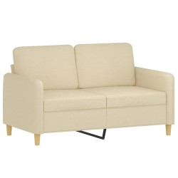 vidaXL Sofá de 2 plazas de tela color crema 120 cm
