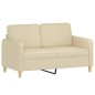 vidaXL Sofá de 2 plazas de tela color crema 120 cm vidaXL Sofá de 2 plazas de tela color crema 120 cm