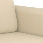 vidaXL Sofá de 2 plazas de tela color crema 120 cm vidaXL Sofá de 2 plazas de tela color crema 120 cm
