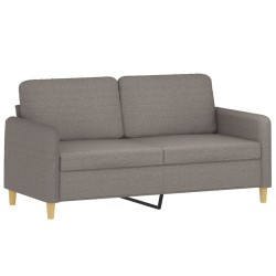 vidaXL Sofá de 2 plazas de tela gris taupé 140 cm