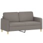 vidaXL Sofá de 2 plazas de tela gris taupé 140 cm vidaXL Sofá de 2 plazas de tela gris taupé 140 cm
