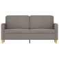 vidaXL Sofá de 2 plazas de tela gris taupé 140 cm vidaXL Sofá de 2 plazas de tela gris taupé 140 cm