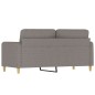 vidaXL Sofá de 2 plazas de tela gris taupé 140 cm vidaXL Sofá de 2 plazas de tela gris taupé 140 cm