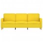 vidaXL Sofá de 3 plazas de tela amarillo claro 180 cm vidaXL Sofá de 3 plazas de tela amarillo claro 180 cm