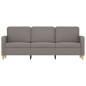vidaXL Sofá de 3 plazas de tela gris taupe 180 cm