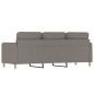 vidaXL Sofá de 3 plazas de tela gris taupe 180 cm