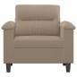 vidaXL Sillón de tela de microfibra gris taupé 60 cm vidaXL Sillón de tela de microfibra gris taupé 60 cm